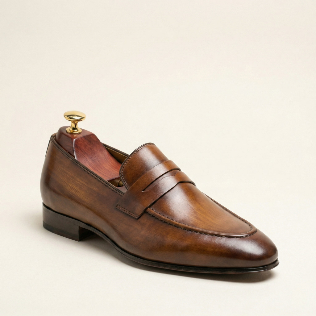 Fendrich Signature Leather Penny Loafers