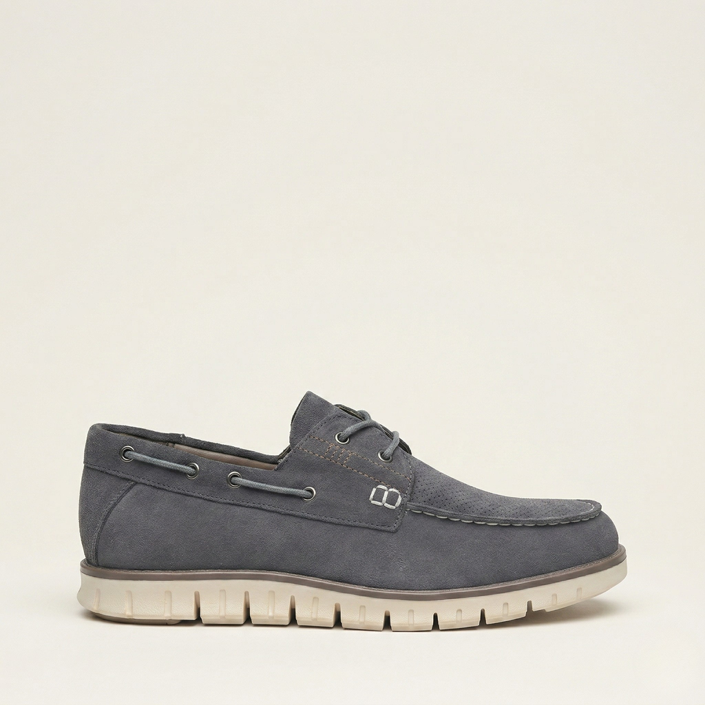 Fendrich Signature Gray Leather Loafers