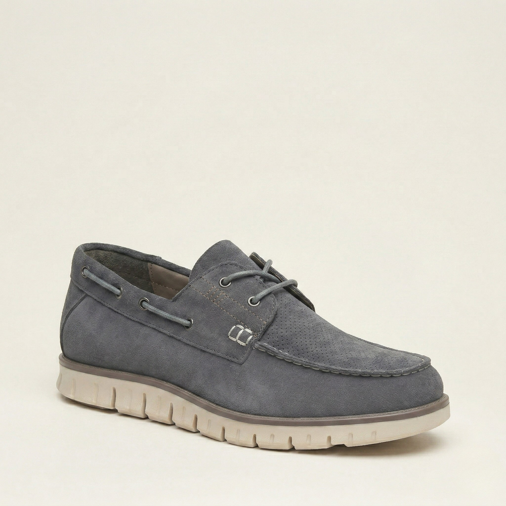 Fendrich Signature Gray Leather Loafers